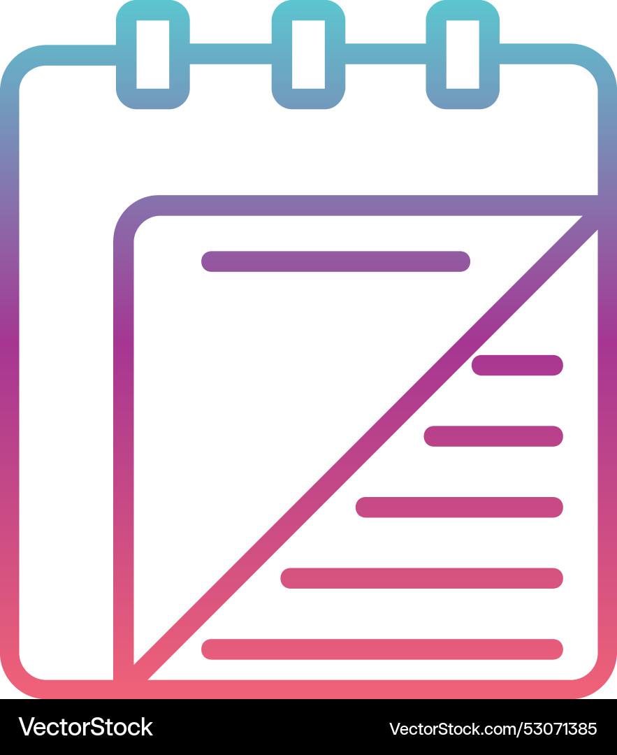 Clipboard line gradient design Vector Image