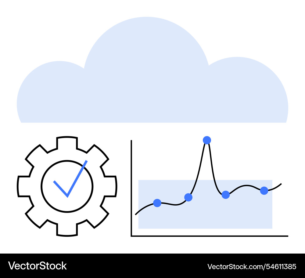 Cloud technology analytics and automation Cloud technology analytics and automation vector image