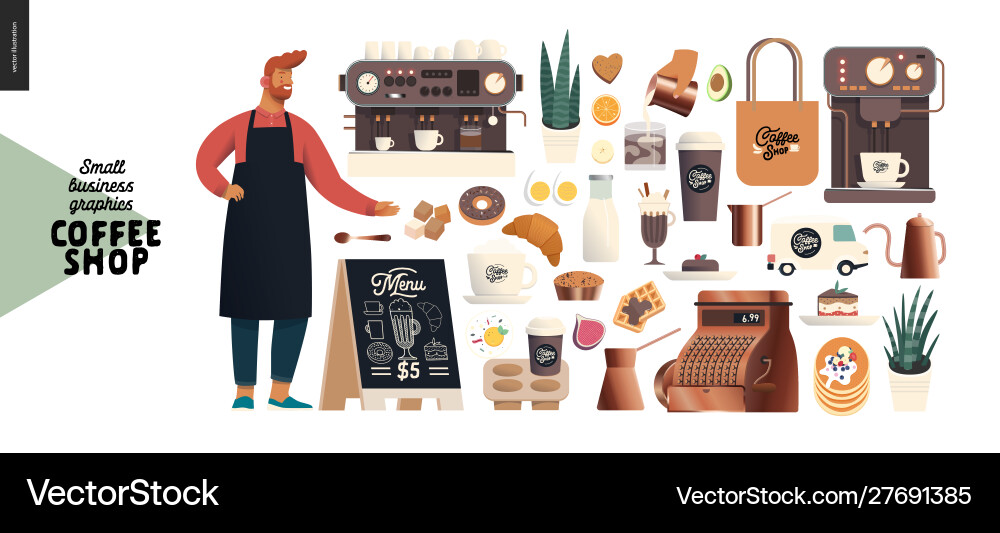 Coffee shop - small business graphics Coffee shop - small business graphics vector image