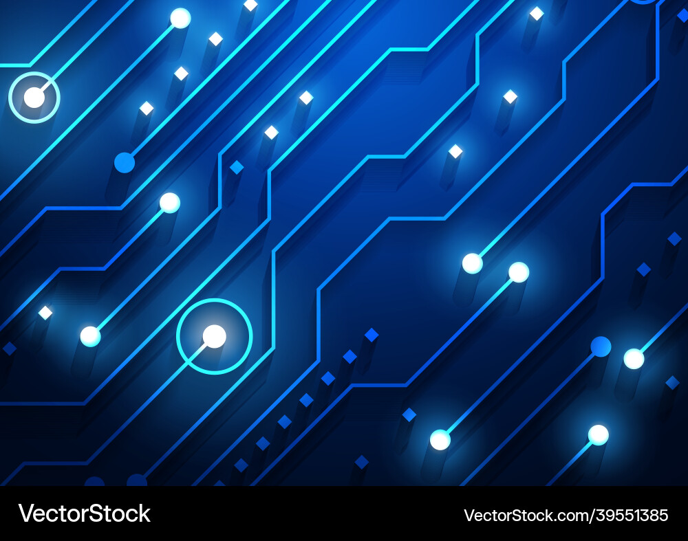 Digital Circuit Technology Background vector image