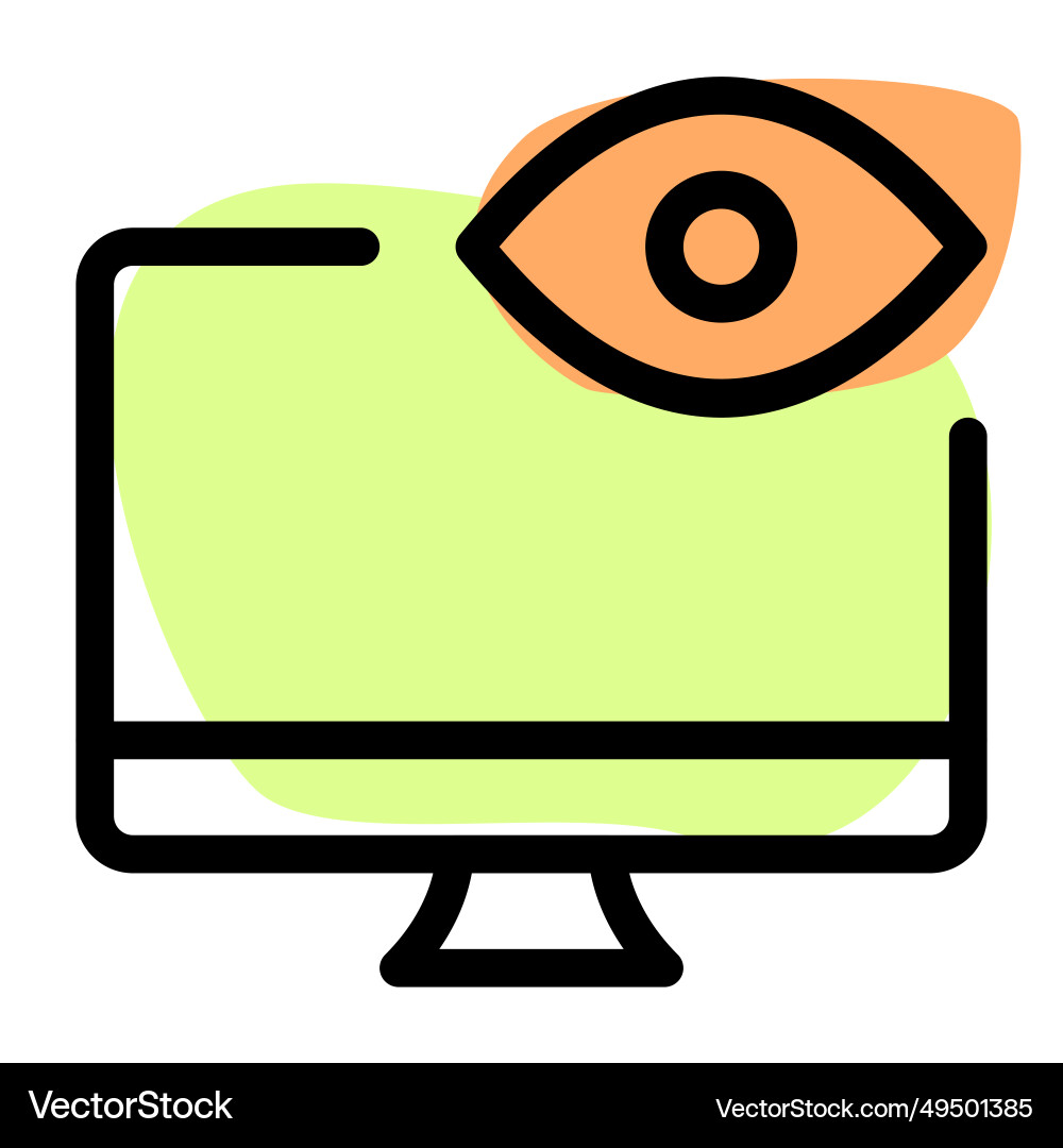 Displaying content on the desktop screen vector image