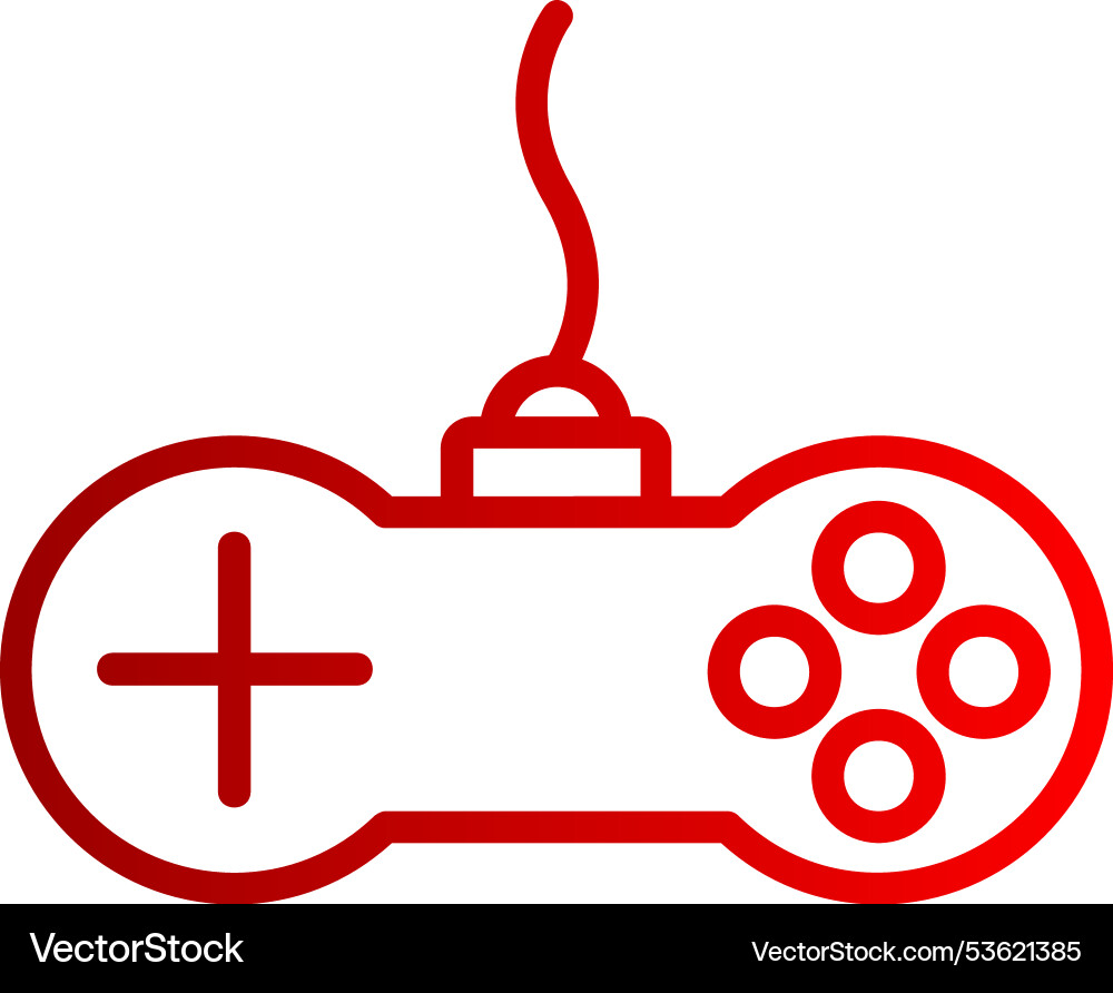 Game controller line gradient icon Vector Image