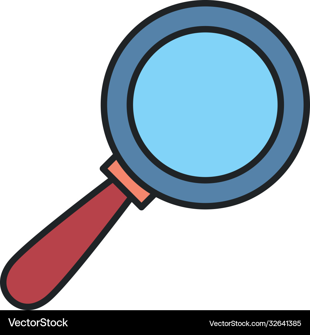 Isolated lupe line and fill style icon Isolated lupe line and fill style icon vector image