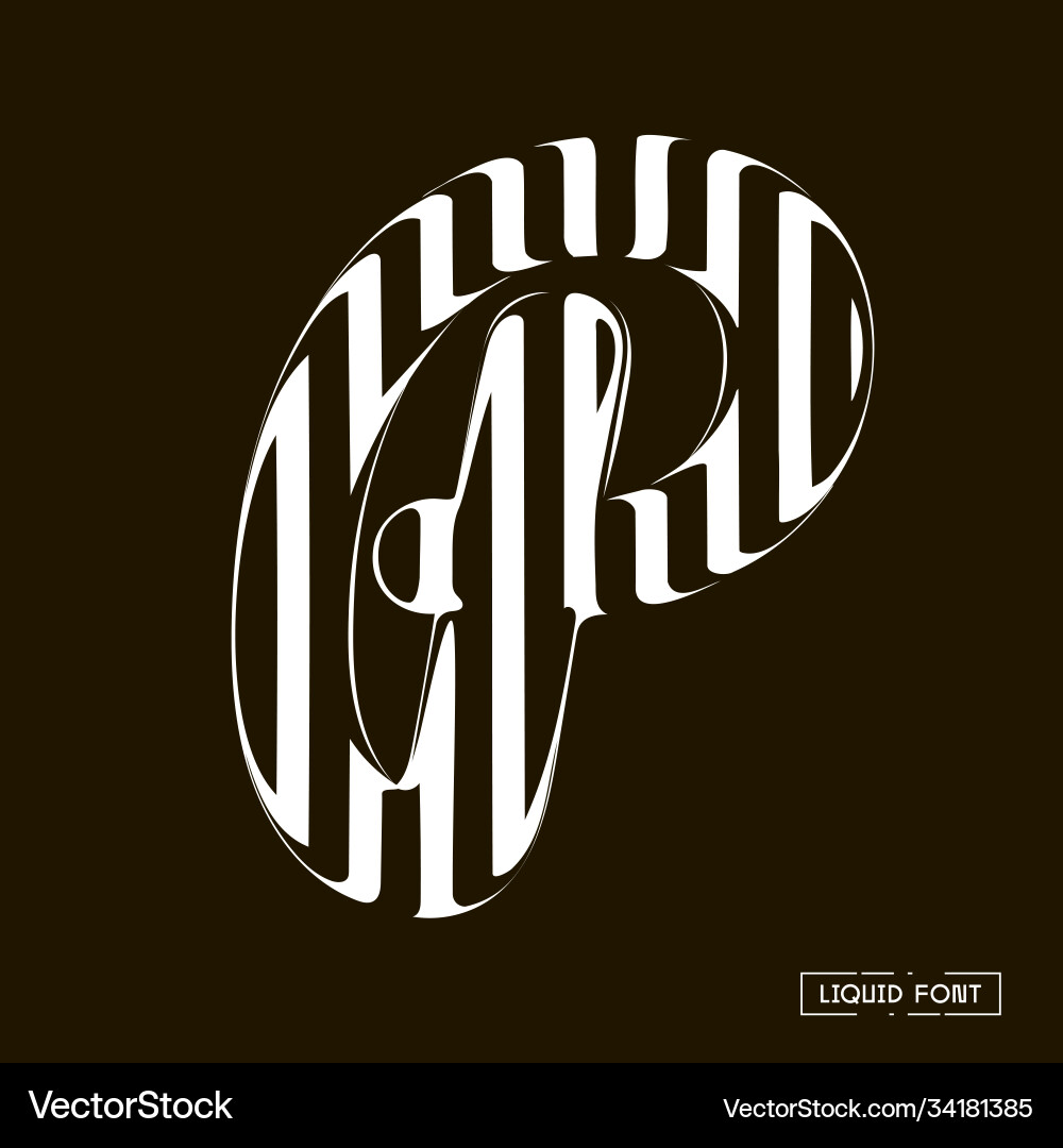 Parallel Lines P Shape vector image