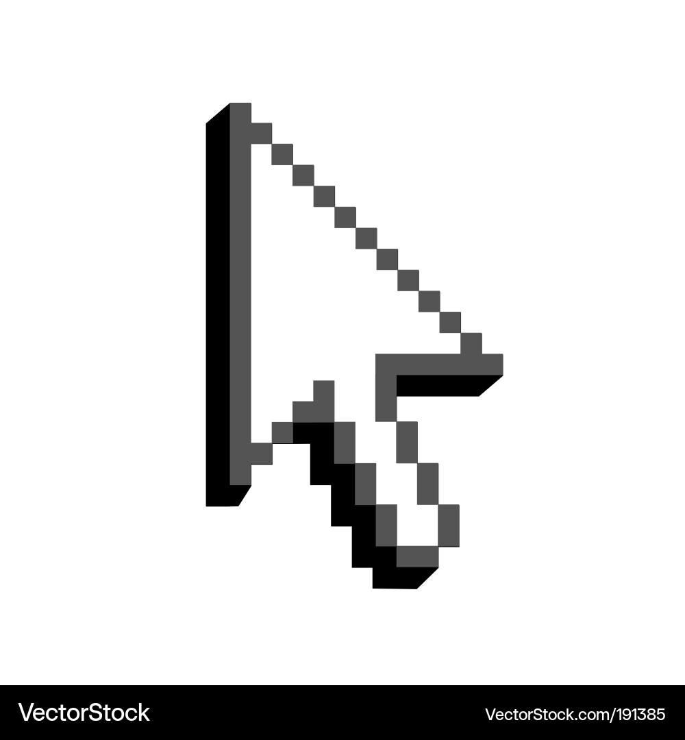 Pixel Cursor Arrow vector image