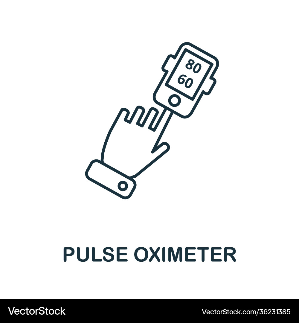 Pulse oximeter icon simple element from digital Vector Image