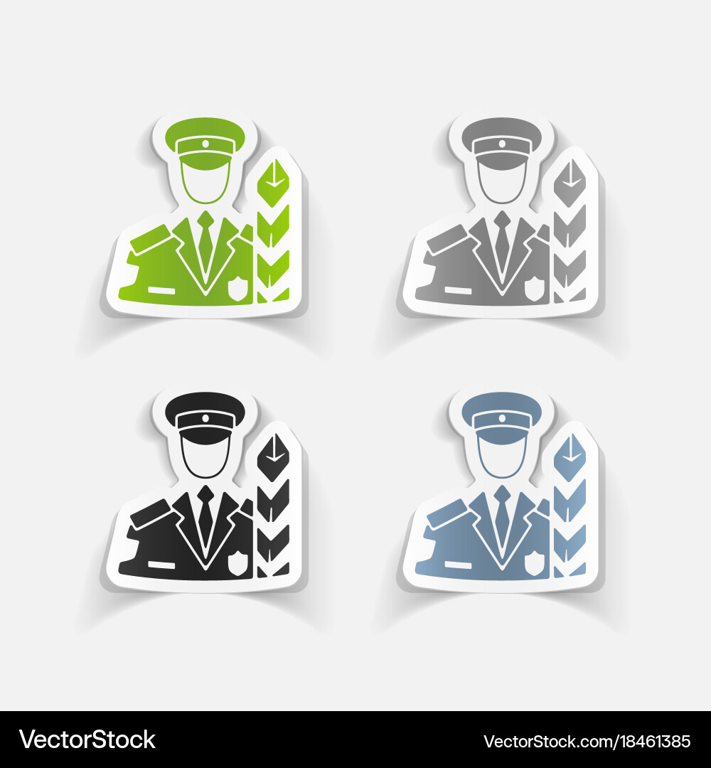 Realistic design element customs inspector Vector Image