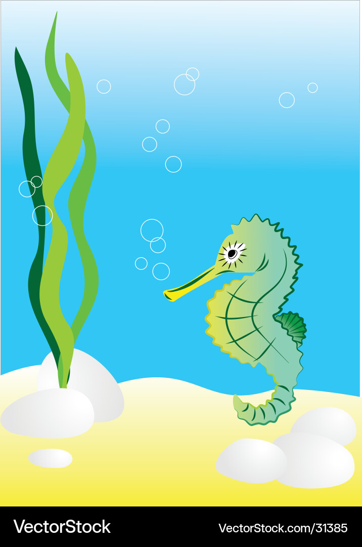 Seahorse generated on co Royalty Free Vector Image