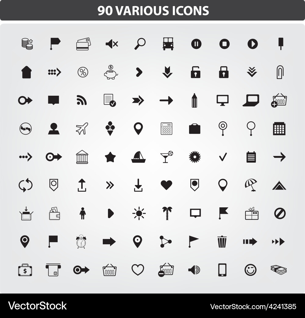 Set of web universal icons vector image