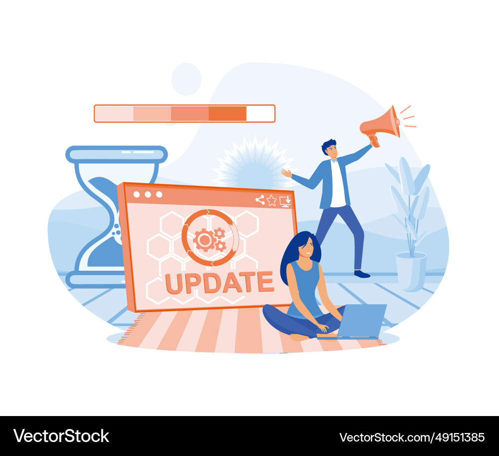 Software-Update oder Betriebssystem-Update Software-Update oder Betriebssystem-Update vektorbild