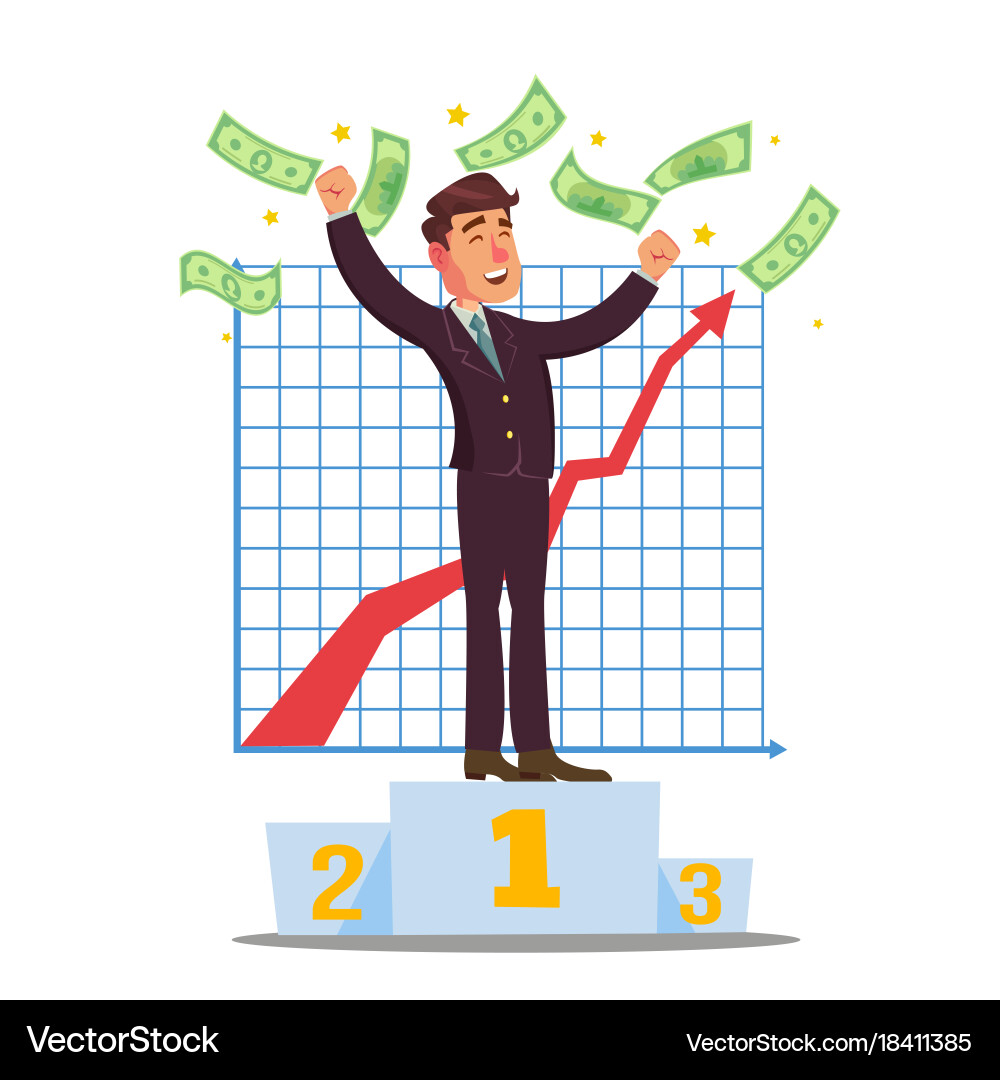 Stock Trader Analysis vector image