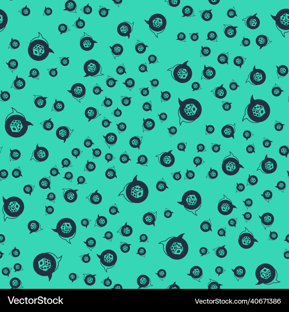 Black game dice icon isolated seamless pattern Vector Image