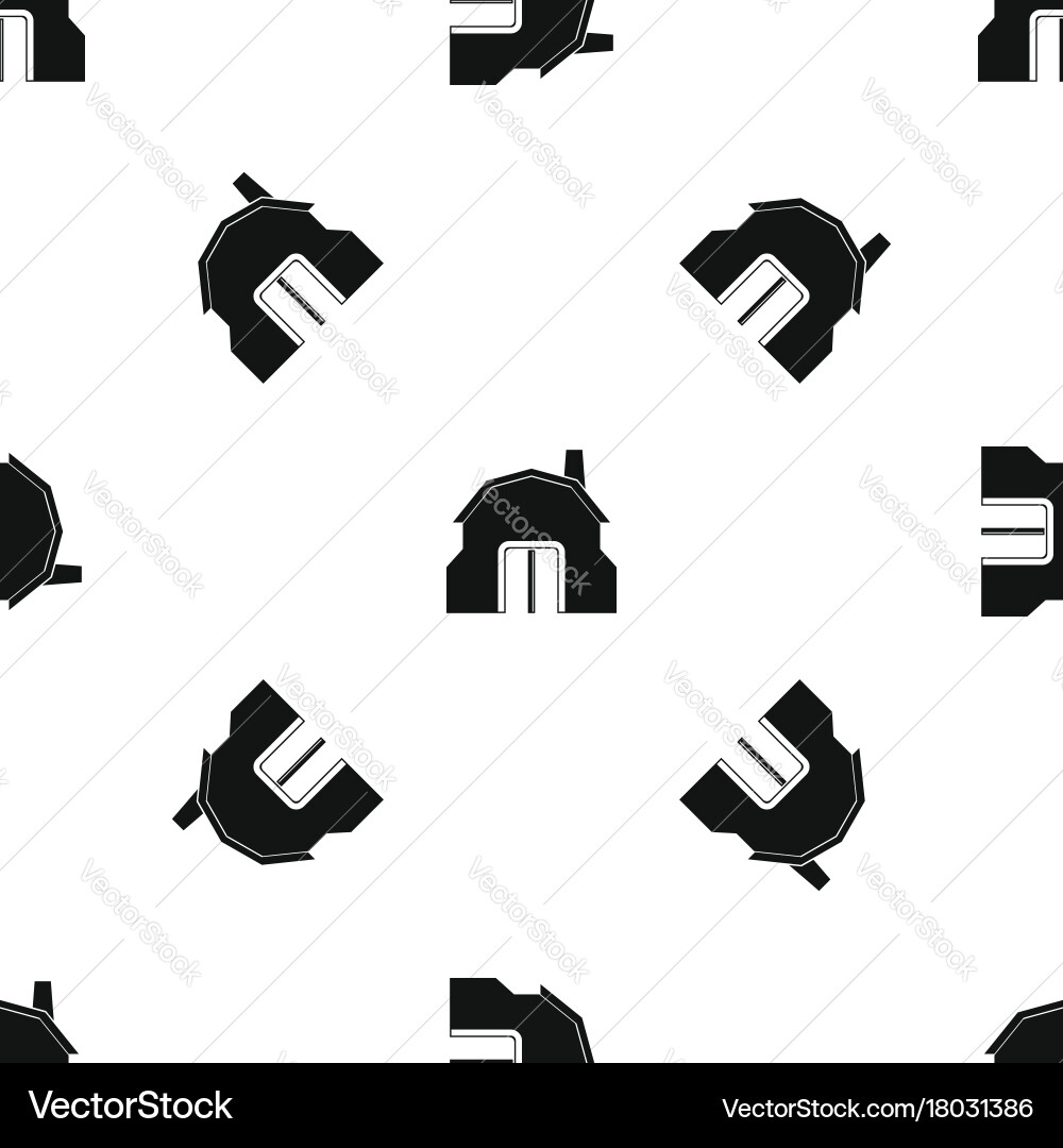 Blacksmith workshop building pattern seamless vector image