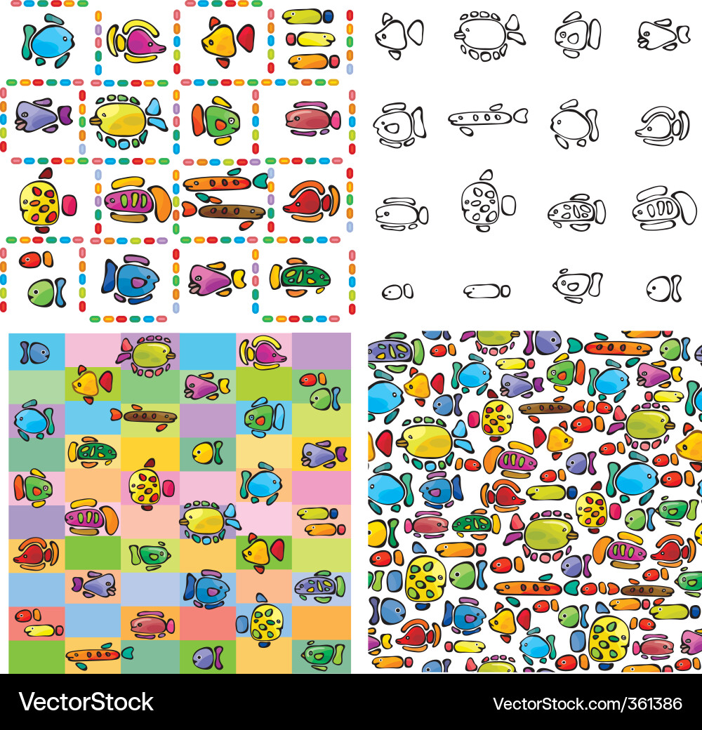 Fish pattern Vector Image