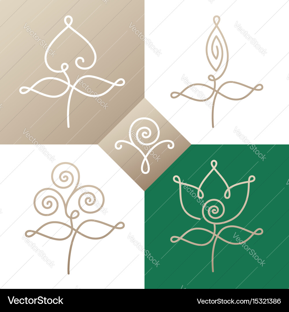 Floral & Botanical Element Set Vektorbild