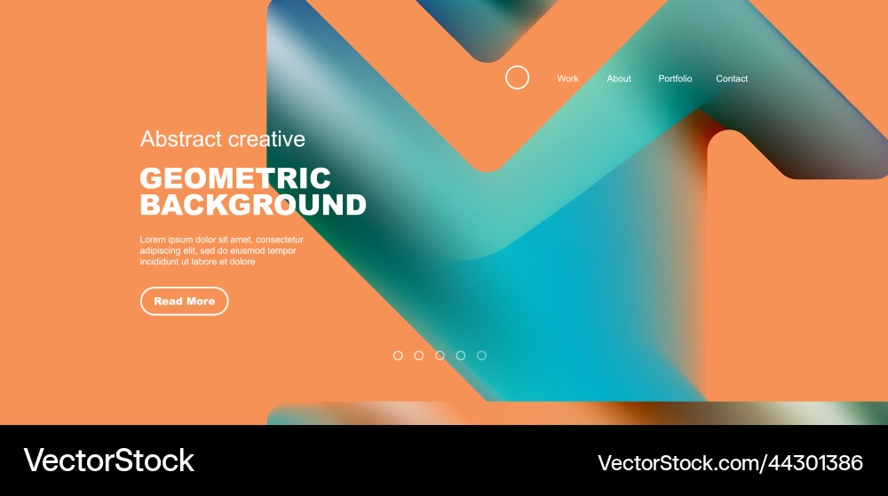Fluid gradient triangles landing page background Fluid gradient triangles landing page background vector image