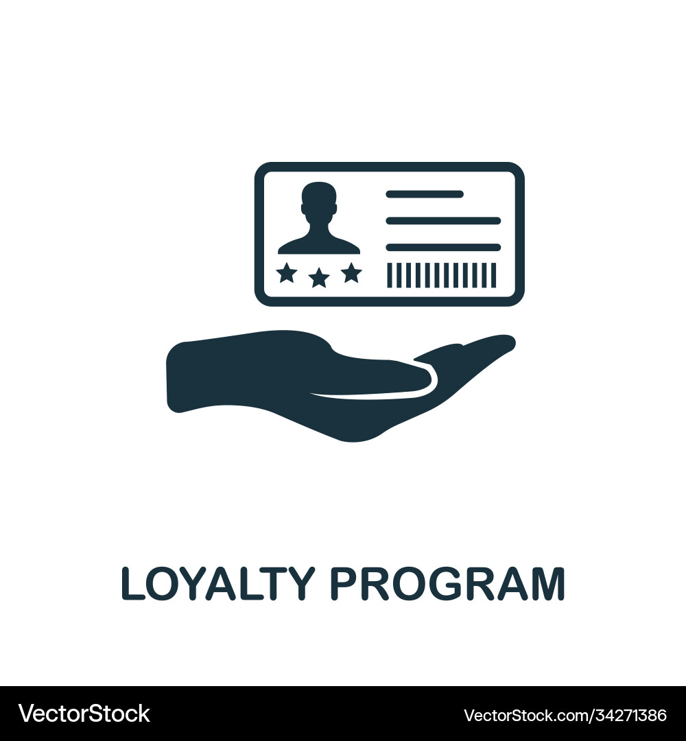 Loyalty program icon simple creative element vector image