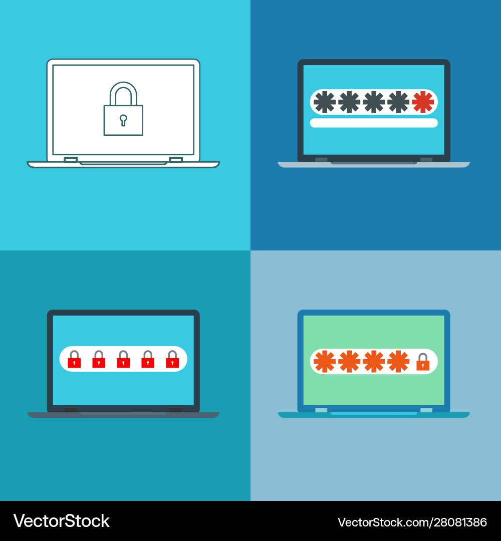 Password security icon Password security icon vector image