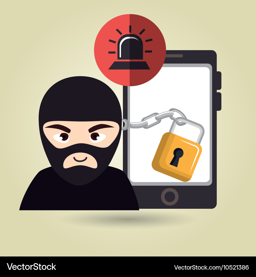 Pc hacker safe design Vector Image