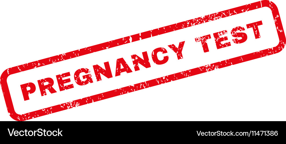 Pregnancy test rubber stamp vector image