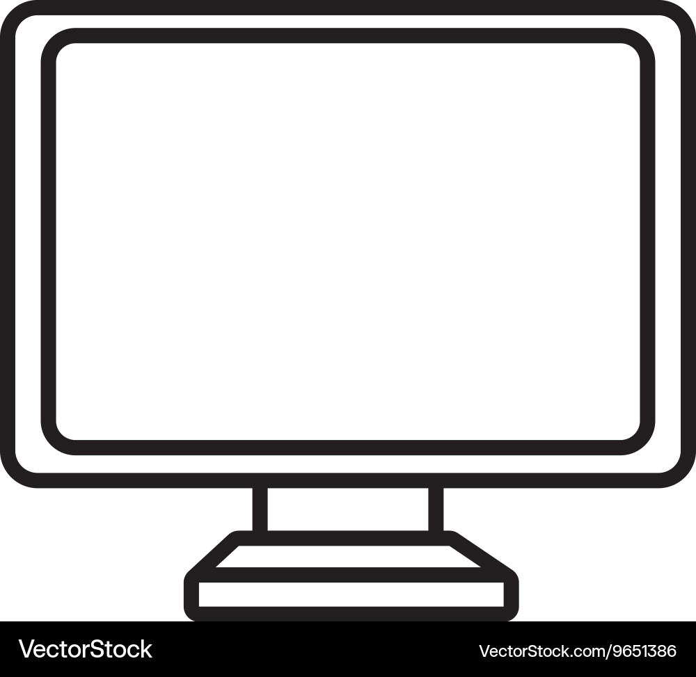 Screen Display Icon Vector Image