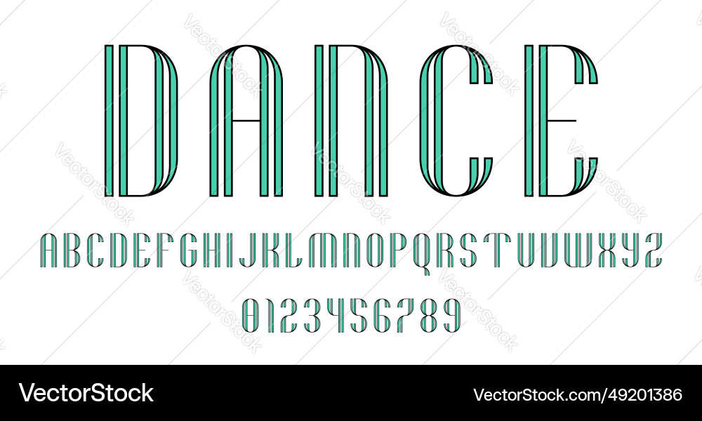 Set of alphabets font letters and numbers Set of alphabets font letters and numbers Vector Image