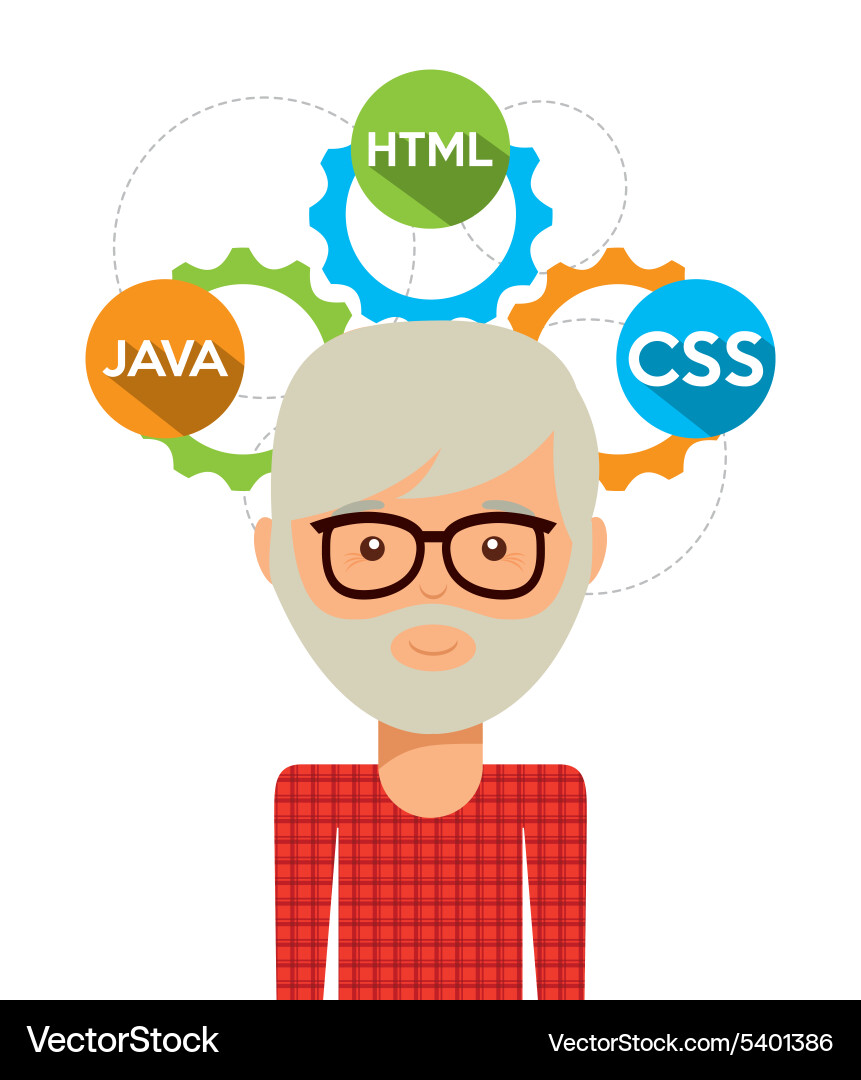 Software programmer vector image