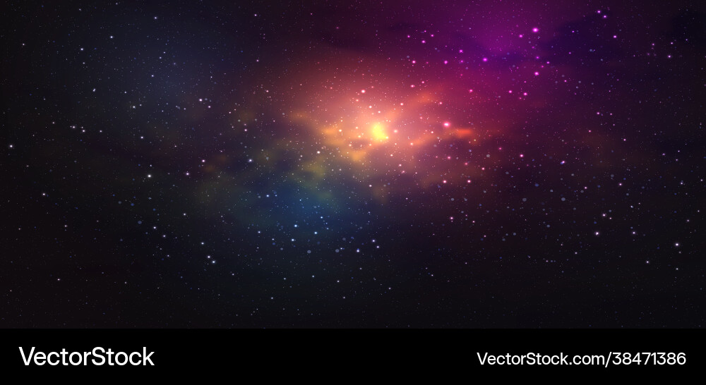 Space galaxy background realistic cosmos vector image