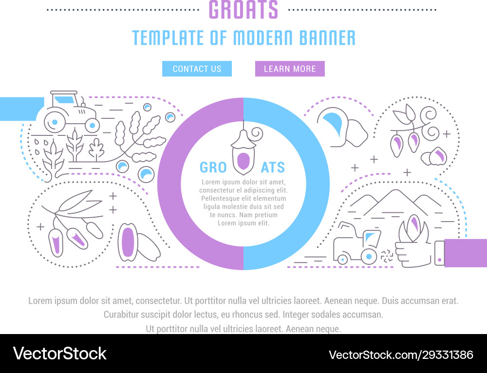 Webseiten-Banner und Landing Page groats Webseiten-Banner und Landing Page groats vektorbild