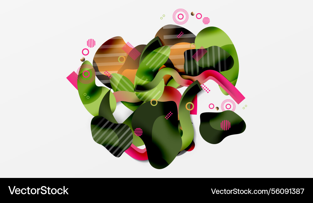 Abstract liquid shapes and lines background Vector Image
