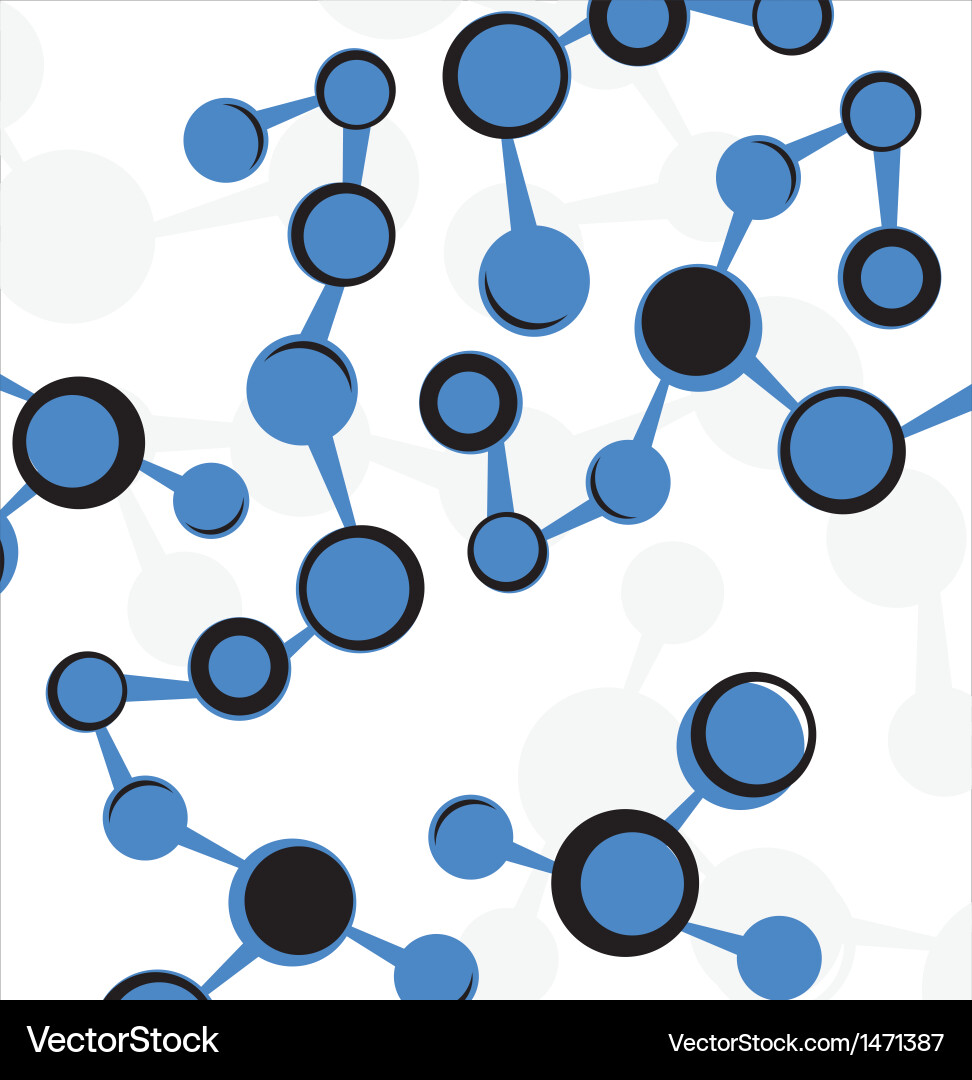 Abstract molecular structure background vector image