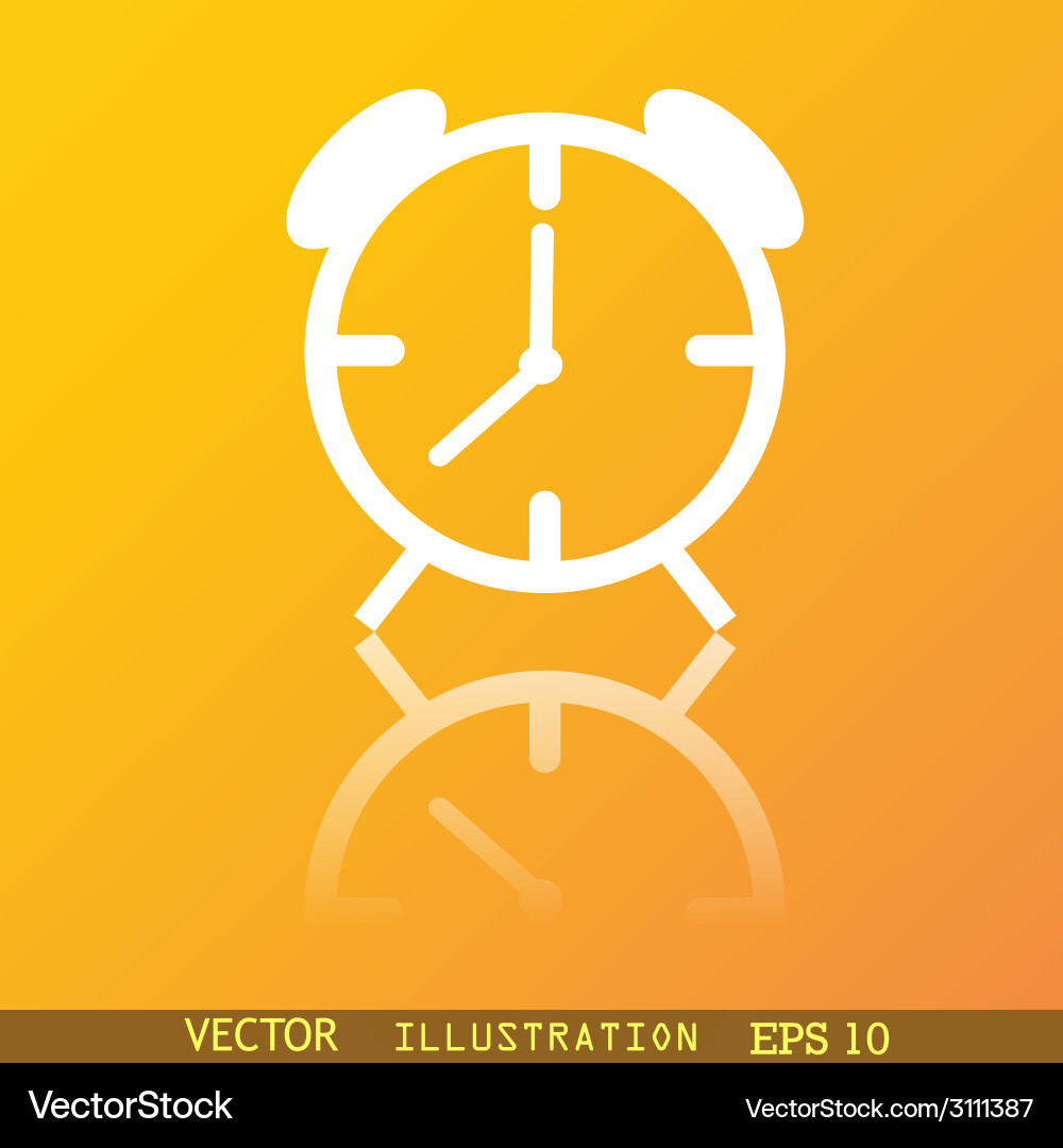 Alarm clock icon symbol flat modern web design Vector Image