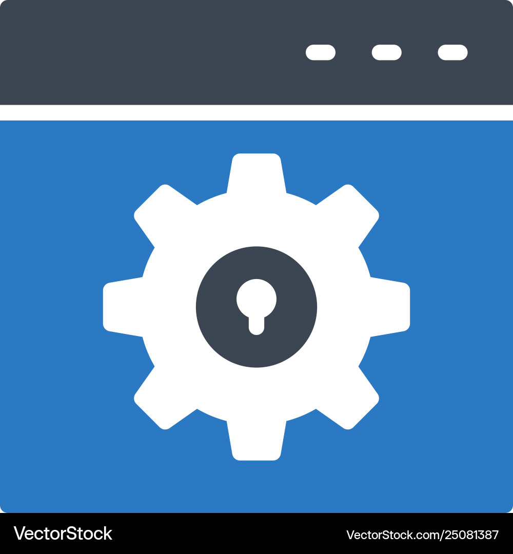 Browser lock setting Browser lock setting vector image