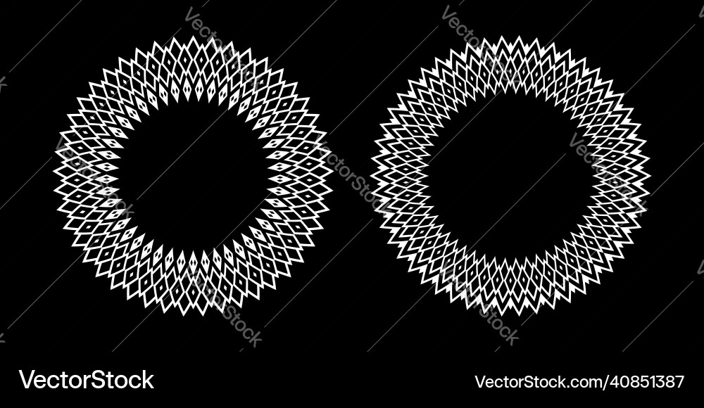 Circle patterns for round frames Circle patterns for round frames vector image