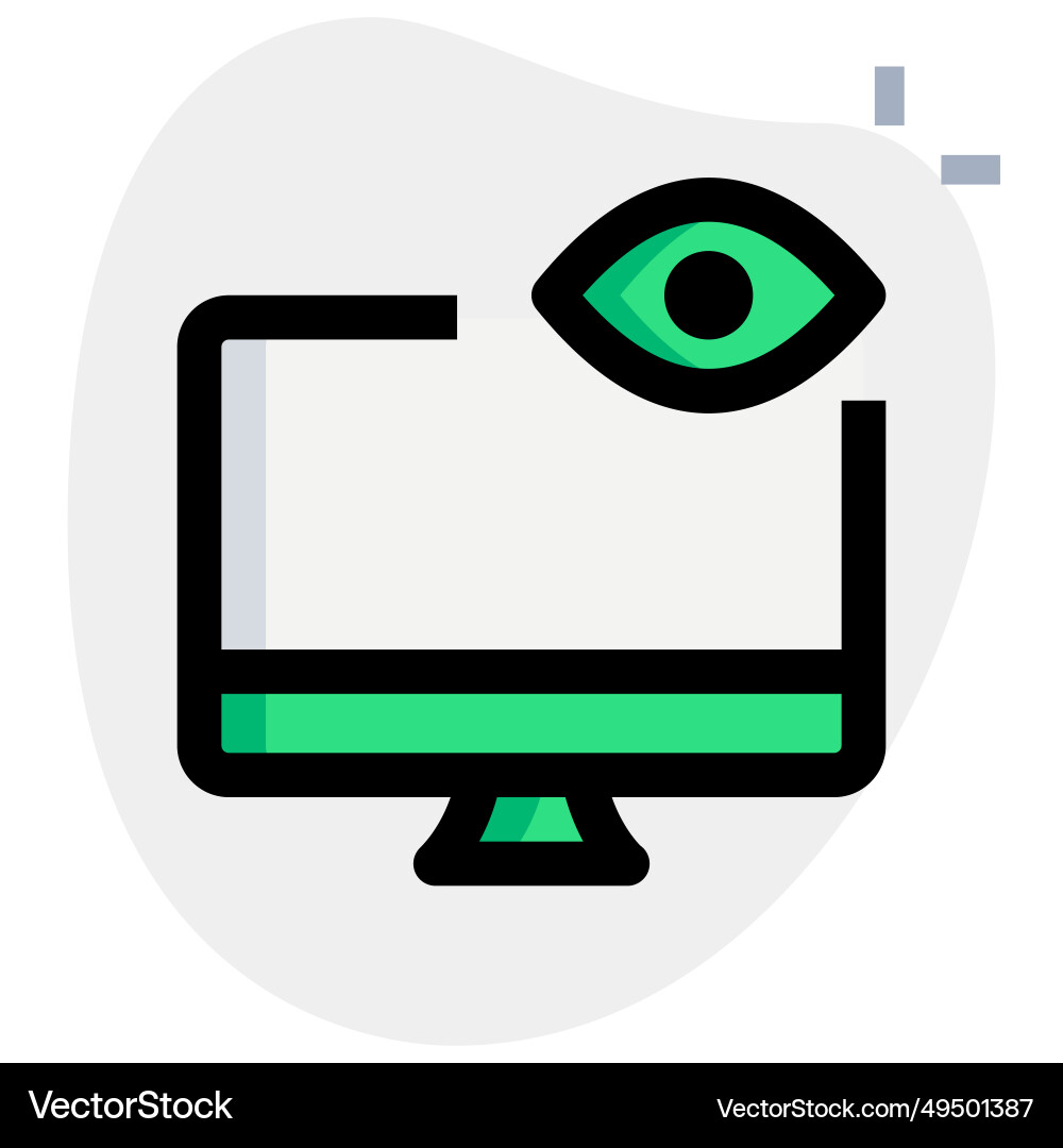 Displaying content on the desktop screen vector image