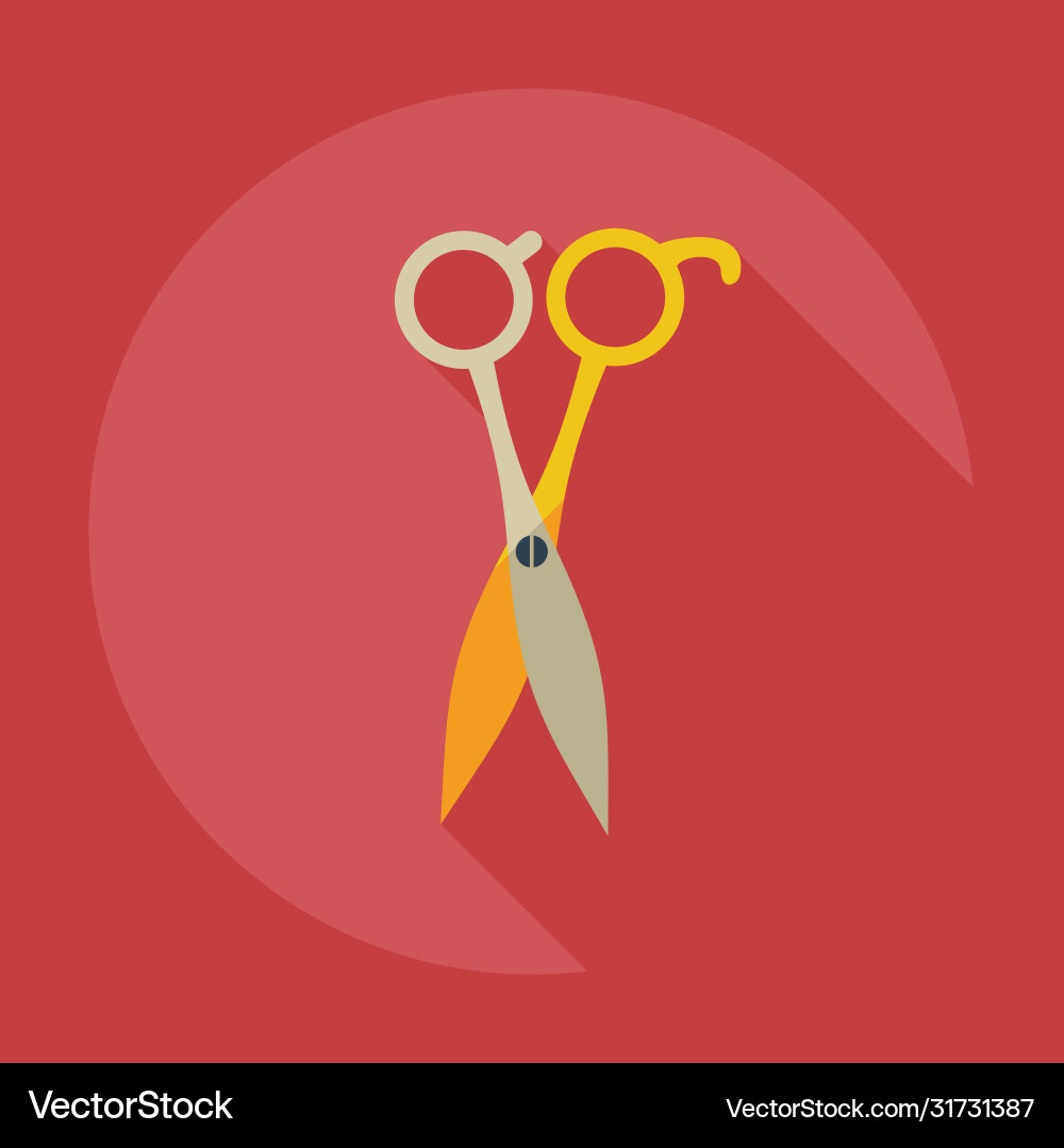 Flat modern design with shadow icons scissors vector image