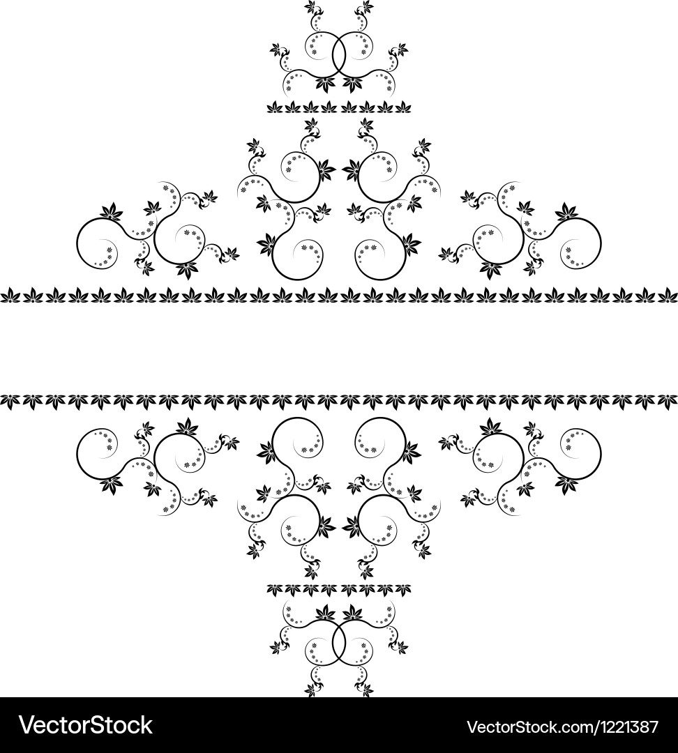 Frame with monograms for design and decorate Vector Image