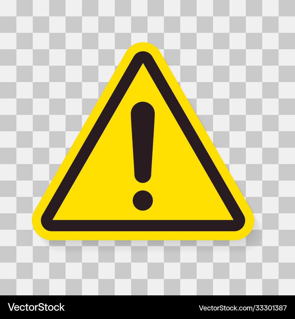 Icon flat sign symbol with exclamation mark Vector Image