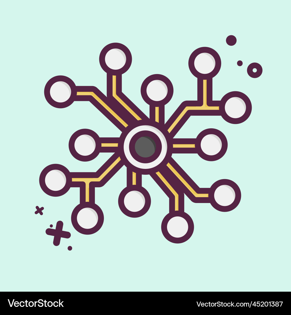 Icon neural network related to machine learning Vector Image
