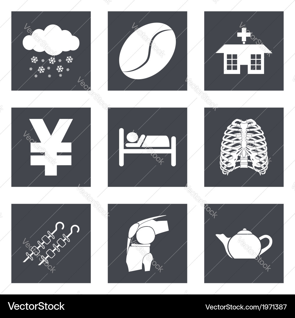Icons for web design and mobile applications set 7 vector image
