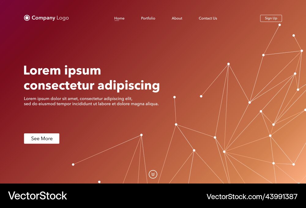 Landing page abstract background website Landing page abstract background website vector image