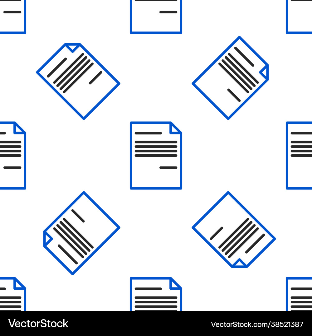 Line document icon isolated seamless pattern Line document icon isolated seamless pattern Vector Image