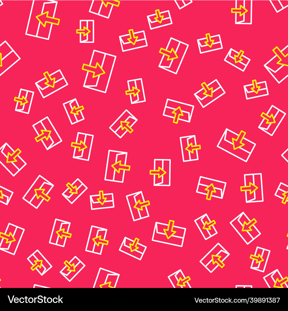 Line fire exit icon isolated seamless pattern Vector Image