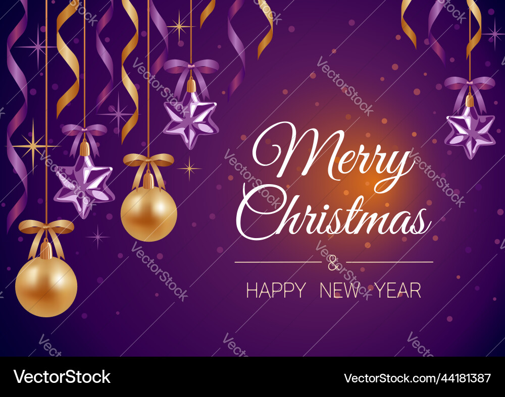 Merry christmas and happy new year Merry christmas and happy new year vector image