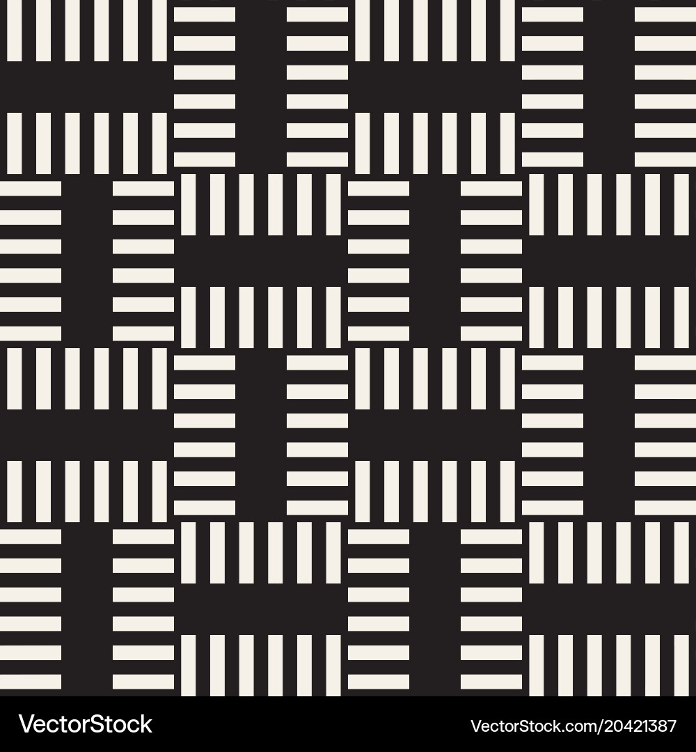 Monochrome Lattice Weave Pattern vector image