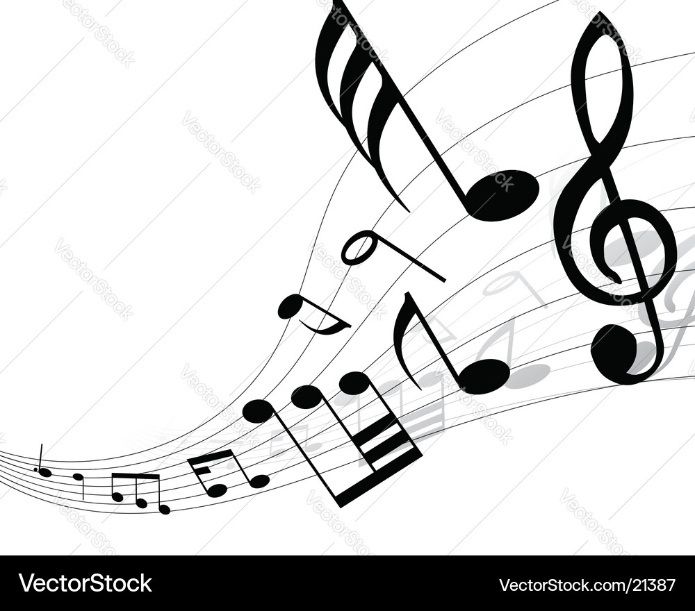 Musical Notes Swirl vector image