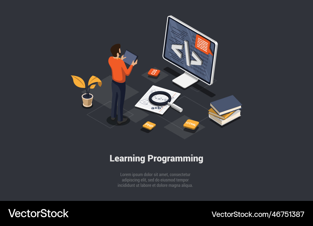 Programmierung und Kodierung von Lernkonzept Software Programmierung und Kodierung von Lernkonzept Software vektorbild