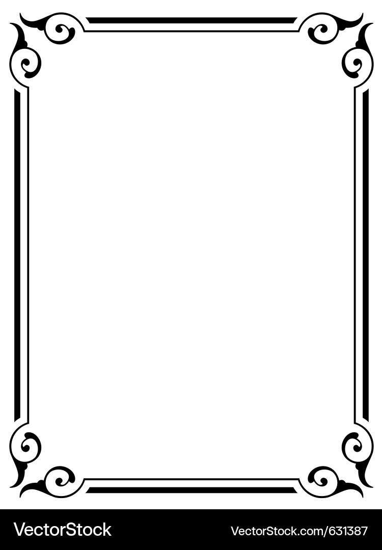 Simple ornamental decorative frame Royalty Free Vector Image