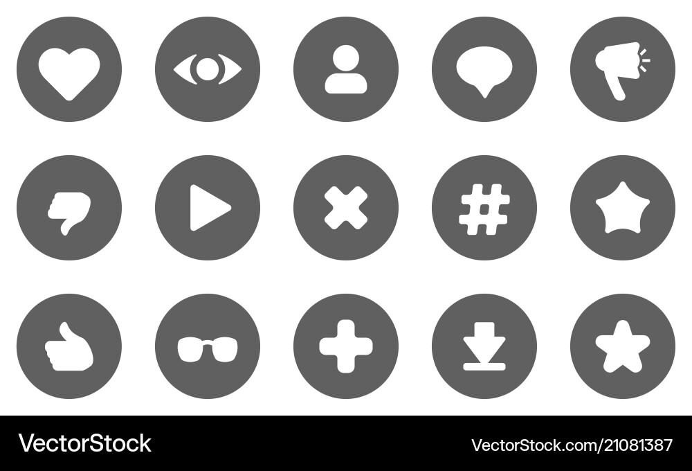 User activity statistic icons flat Vector Image