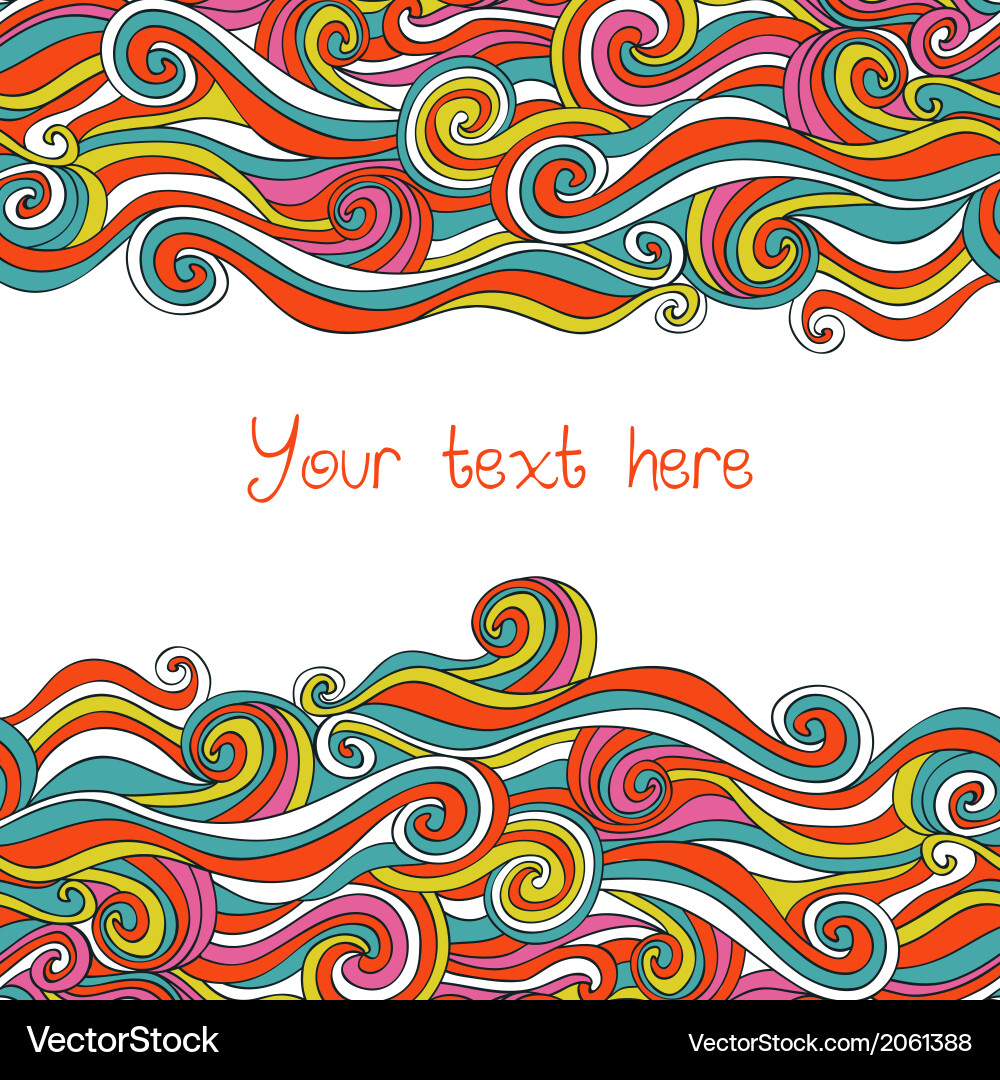 Abstract invitation card template frame design vector image